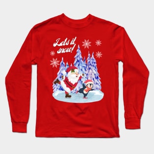 SKATING WITH SANTA Long Sleeve T-Shirt